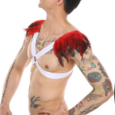 Men's Feather Decorative Harness Strap